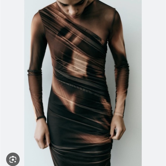 Zara NWT mesh tulle dress - Picture 9 of 10